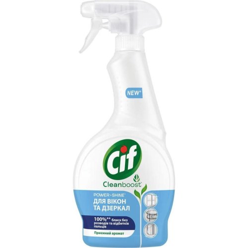 Засіб для миття скла Cif Power & Shine, для вікон та дзеркал, 500мл (8720182787576)