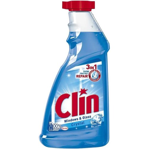 Засіб для миття скла Clin Блакитний, запаска, 500мл (9000100866279)