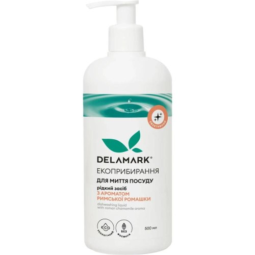 Засіб для ручного миття посуду DeLaMark, з ароматом римської ромашки, 500мл (4820152330116)