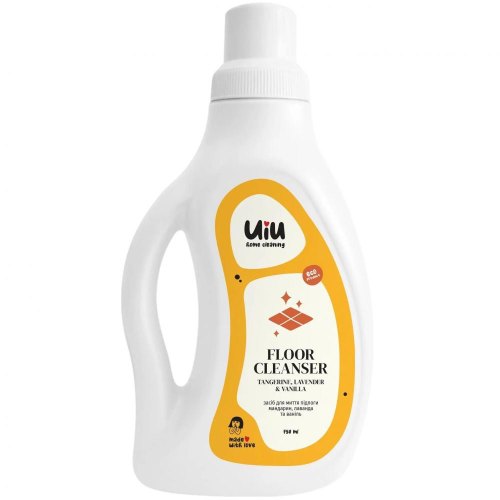 Засіб для миття підлоги UIU, з ароматом Мандарин, Лаванда та Ваніль, 750мл (4820152333407)