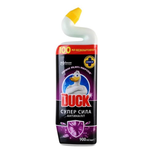 Засіб для чищення унітазу Duck Суперсила Антиналіт, 900мл (5000204267693)