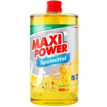Засіб для ручного миття посуду Maxi Power, з ароматом Лимон, запаска, 1000мл (4823098408444)