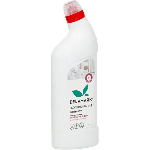 Засіб для чищення унітазу DeLaMark, з ароматом вишні, 1л (4820152330758)