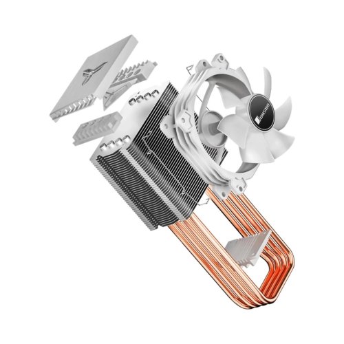 Кулер для процесора,JONSBO CR-1400 White (92mm/LGA115X/1200/1700, AMD AM4/AM5/4 тепл. трубки)