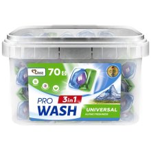 Капсули для прання Pro Wash Universal, аромат Альпійська свіжість, 70шт (4823128004974)
