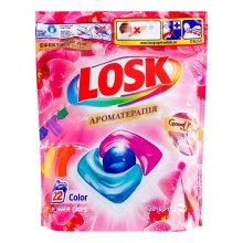 Капсули для прання Losk Power Caps Color, ароматерапія, ефірні масла та аромат малазійської квітки, 22шт (9000101802467)