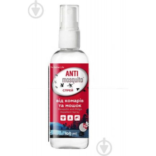 Спрей від комах Anti mosquito, від комарів та мошок, 100мл (4820214192683)