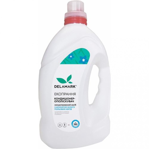 Кондиціонер для білизни DeLaMark, з ароматом букету польових квітів, 4л (4820152332080)
