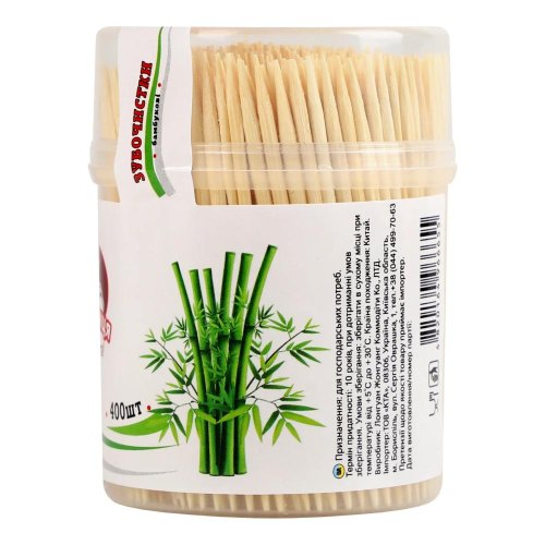 Зубочистки Помічниця, бамбукові, 400шт (4820164966655)