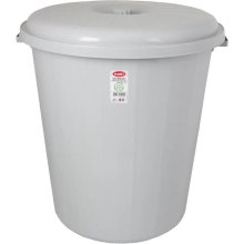 Контейнер для сміття Planet Household 5, 90л, без защіпок, з кришкою, сірий (10848)