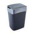 Контейнер для сміття Алеана Євро, 10л, граніт/сірий (алн 122066/граніт/сіре)