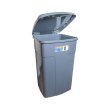 Контейнер для сміття Алеана, 90л, з кришкою, темно-сірий (2592)