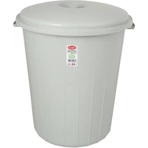 Контейнер для сміття Planet Household 4, 70л, без защіпок, з кришкою, сірий (10847)