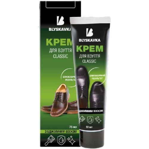 Крем для взуття Blyskavka, коричневий, 50мл (4820055140324)
