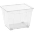 Контейнер для зберігання DEA home Easy, 20л, прямокутний, на колесах, прозорий (20078)