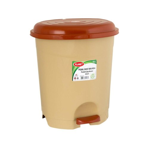 Контейнер для сміття Planet Household 4, 22л, з педаллю, бежевий (10342)