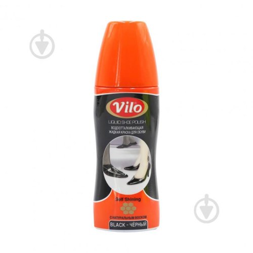 Крем для взуття Vilo, рідкий, чорний, 80мл (8697422820860)