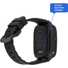 Дитячий cмарт-годинник AmiGo GO008 Milky GPS WIFI Black
