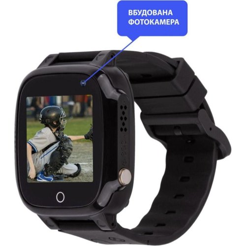 Дитячий cмарт-годинник AmiGo GO008 Milky GPS WIFI Black