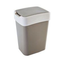 Контейнер для сміття Алеана Євро, 10л, біла троянда/какао (алн 122066/біла роза/какао)