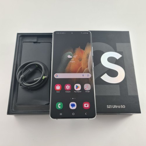 Смартфон Samsung Galaxy S21 Ultra (G998B) 256Gb Phantom Silver (SM-G998BZSGSEK) USED **