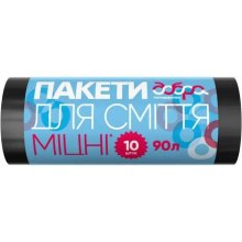 Пакети для сміття Добра Господарочка, міцні, 90л, 10шт, чорні (4820086521772)