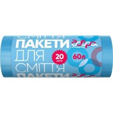 Пакети для сміття Добра Господарочка, 60л, 20шт, сині (4820086521673)