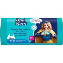 Пакети для сміття Pani Blysk, з ручками, 35л, 30шт (4823071661095)