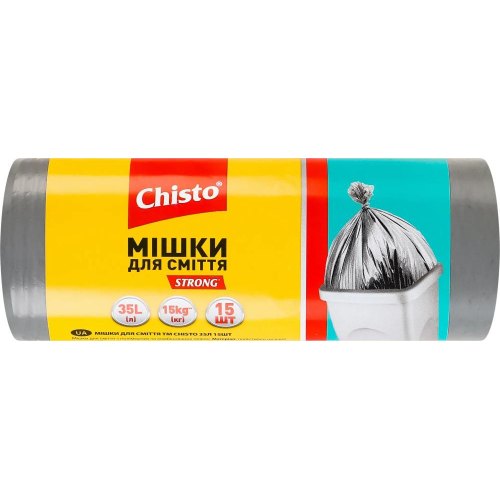 Пакети для сміття Chisto Strong, 35л, 15шт (4823098407775)