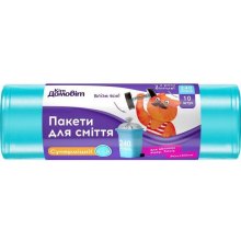 Пакети для сміття Кіт Домовіт, суперміцні, 240л, 10шт (4820204404659)