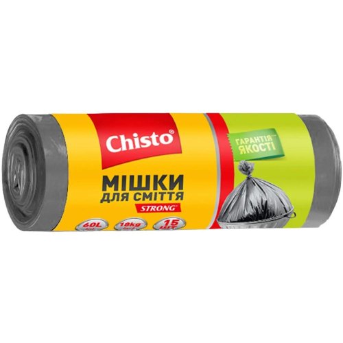 Пакети для сміття Chisto Strong, 60л, 15шт (4823098407782)