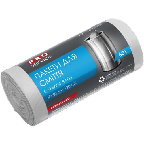 Пакети для сміття PROservice Professional, 60л, 20шт, білі (4823071664669)