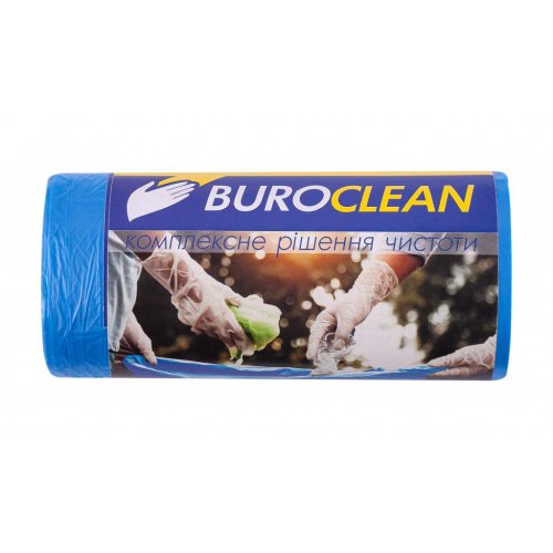 Пакети для сміття Buroclean EuroStandart, 35л, 50шт, сині (4823078977830)