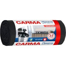 Пакети для сміття Carma Економ, 6мкм, 35л, 25шт, чорні (4823098414698)