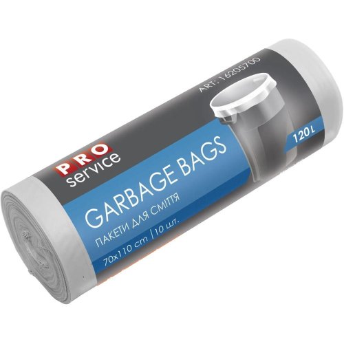 Пакети для сміття PROservice Standard LD, 120л, 10шт, білі (4823071616187)