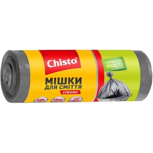 Пакети для сміття Chisto Strong, 60л, 30шт (4823098408000)