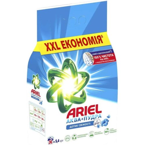 Пральний порошок Ariel Аква-Пудра Touch of Lenor, 5.4кг (8006540536988)