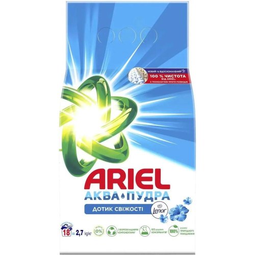 Пральний порошок Ariel Аква-Пудра Touch of Lenor, 2.7кг (8006540536766)