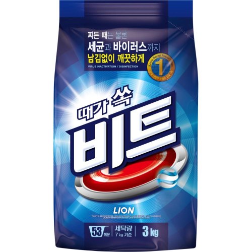 Пральний порошок Lion Beat, концентрований, 3кг (8801007653136)