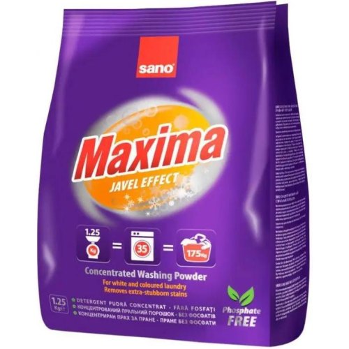 Пральний порошок Sano Maxima Javel Effect, 1.25кг (7290000288109)
