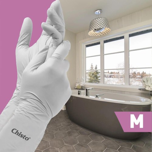 Рукавички господарські Chisto Mega Strong, вінілові, 1 пара, розмір M (4823098413356)