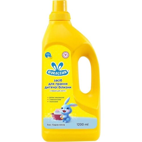 Гель для прання Вухастик, для дитячої білизни, 1.2л (4820268100917)