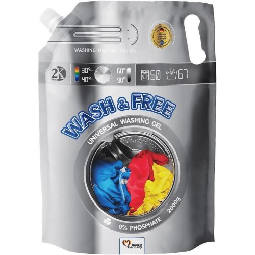 Гель для прання Wash&Free, універсальний, 2кг (4260637720733)