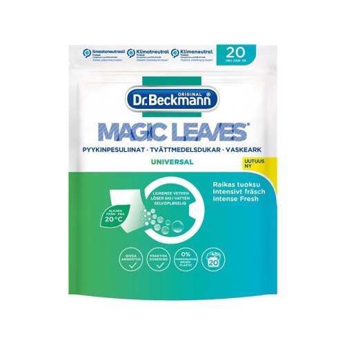Серветки для прання Dr. Beckmann Magic Leaves, універсальні, 20шт (4008455583013)