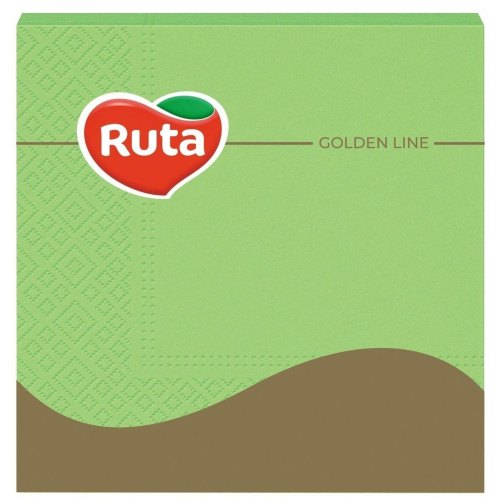 Серветки столові Ruta Колор, тришарові, 33х33см, зелені, 20шт (4820023741614)