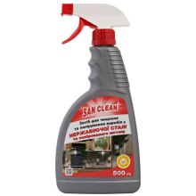 Спрей для чищення кухні Сан Клин, для полірування виробів із сталі та металу, 500г (4820003543115)