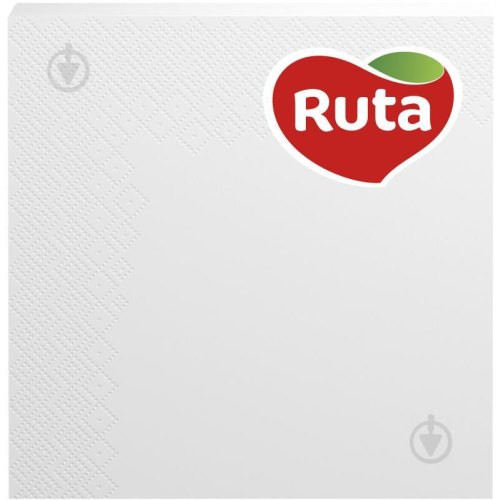 Серветки столові Ruta Колор, тришарові, 33х33см, білі, 20шт (4820023741638)