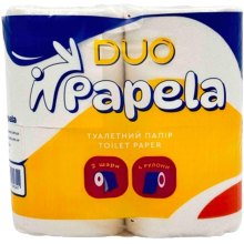 Туалетний папір Papela Duo, двошаровий, 120 відривів, 4 рулони (4820270940341)