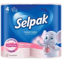 Туалетний папір Selpak Perfumed Пудра, тришаровий, 4 рулони (8690530065482)