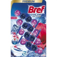 Туалетний блок Bref Кольорова вода, з ароматом Квіткова свіжість, 50г, 4шт (9000101530667)